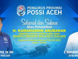 Pelantikan Pengurus KONI Aceh 27 Januari, Begini Agenda Lengkapnya